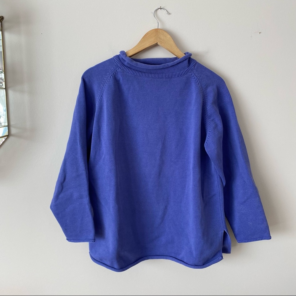 Vintage deep Purple Blur Turtle Neck Sweater
